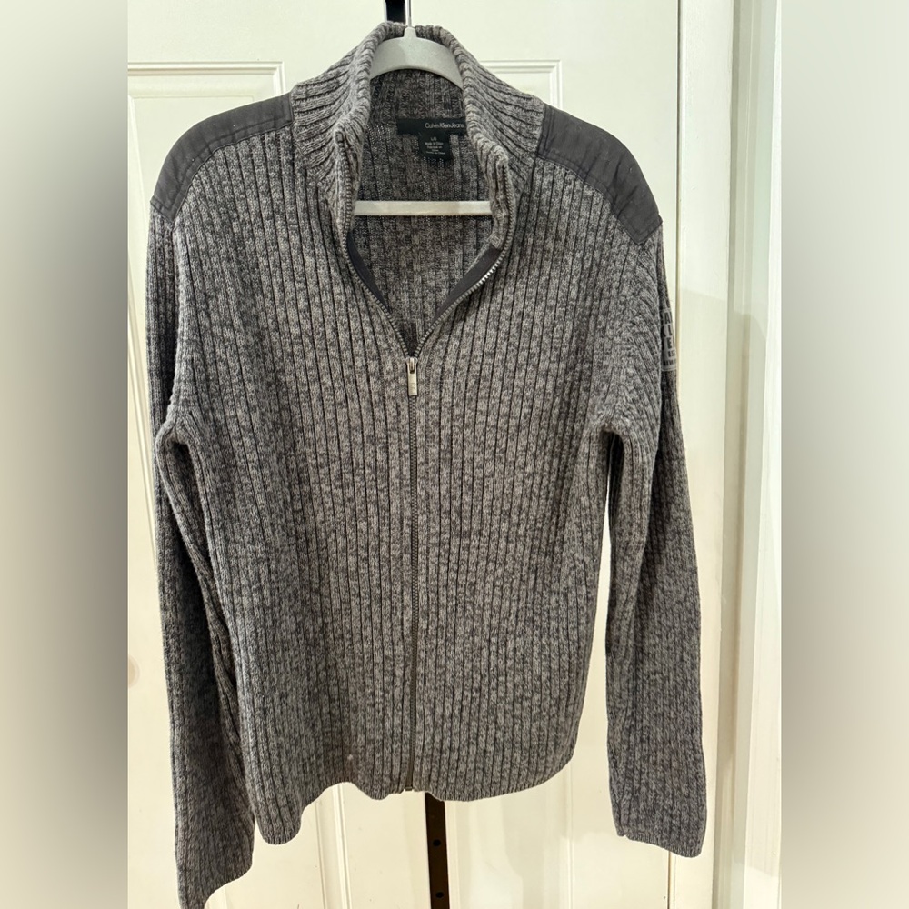 Calvin Klein‎ CharcoalGray Zip-Up Sweater
